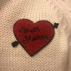 "Never Broken Heart" Cropped Cable Knit Sweater